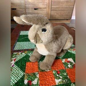 Folkmanis Puppet Rabbit Cottontail Bunny Lifelike VTG Hand Puppet 16” ~ Lovely